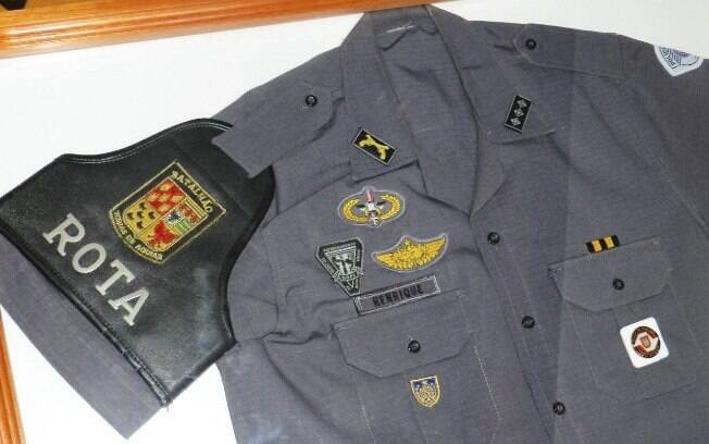 Homenagem do Comando da ROTA -  O quadro contendo a camisa da farda do Capitão PM Marcos Henrique da Silva passa a fazer parte do acervo de exposição e memória da Corporação