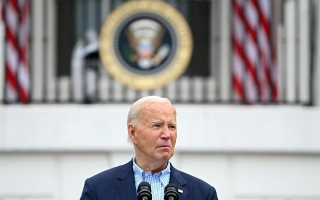 O presidente americano, Joe Biden, em 4 de julho de 2024 na Casa Branca, em Washington