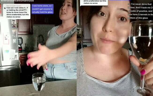 Mulher mostra no TikTok como é fácil drogarem sua bebida em uma festa