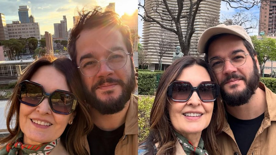 Fátima Bernardes e Túlio Gadêlha curtem viagem juntos
