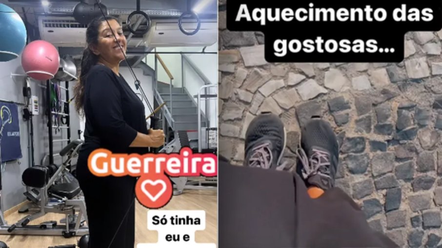 Regina Casé mostra disposição ‘abrindo’ academia às 7h da manhã