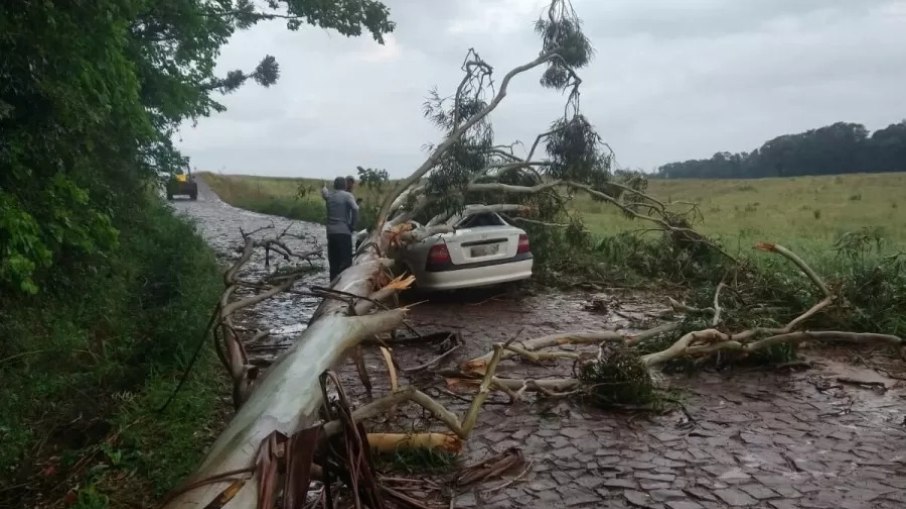  Homem foi encontrado morto em veículo em Jupiá, Santa Catarina, em consequência das fortes chuvas que atingiram o Sul do Brasil