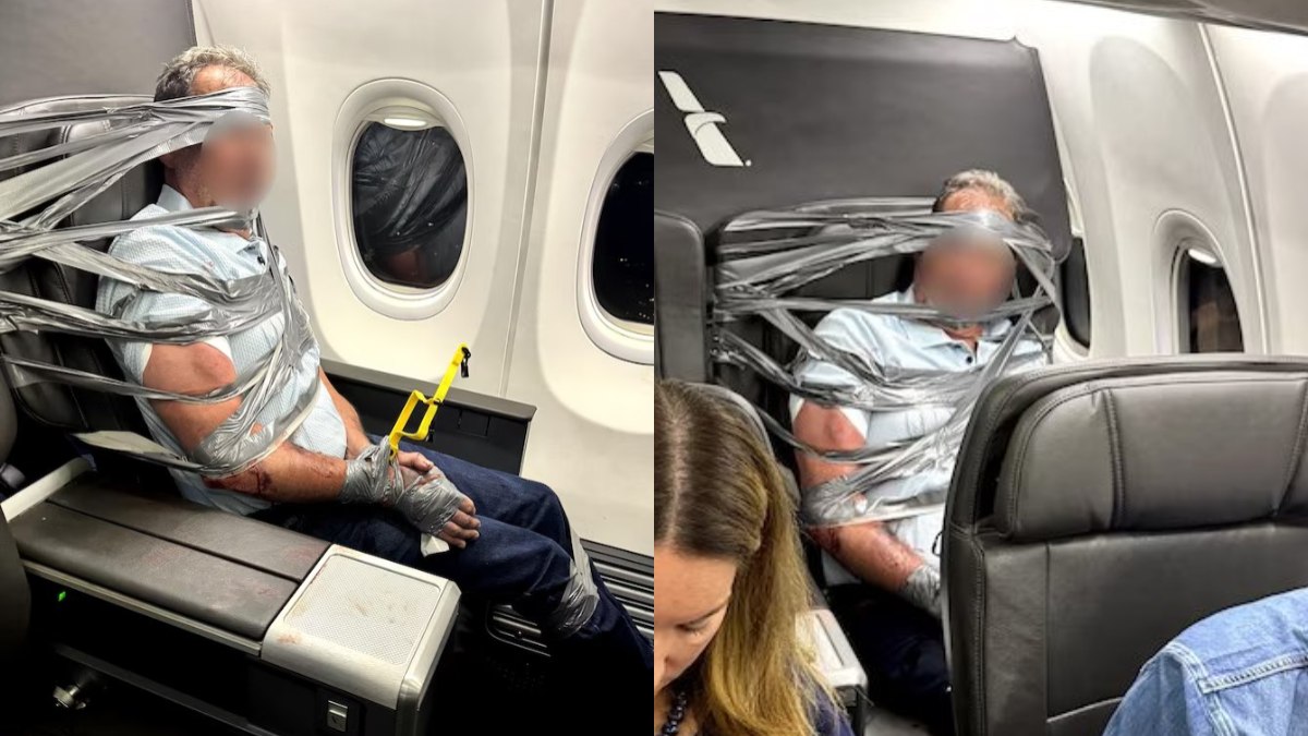 Passageiro é amarrado após ataques racistas e homofóbicos em voo