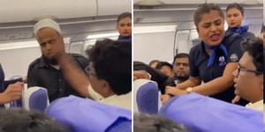 VÍDEO: homem leva tapa no rosto durante ataque de pânico em voo