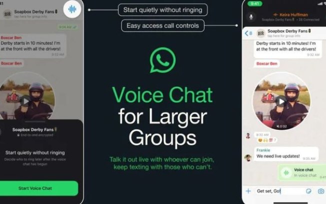 WhatsApp ganha chat de voz exclusivo para grupos grandes