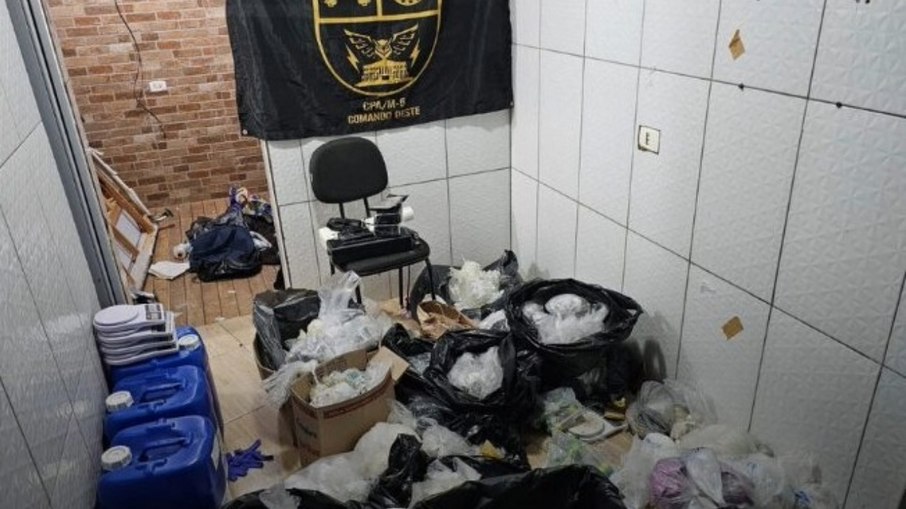 Materiais apreendidos durante a operação em Paraisópolis, Zona Sul de São Paulo Materiais apreendidos durante a operação em Paraisópolis, Zona Sul de São Paulo