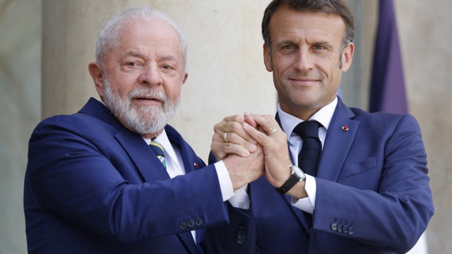 Lula (PT) e o presidente da França, Emmanuel Macron