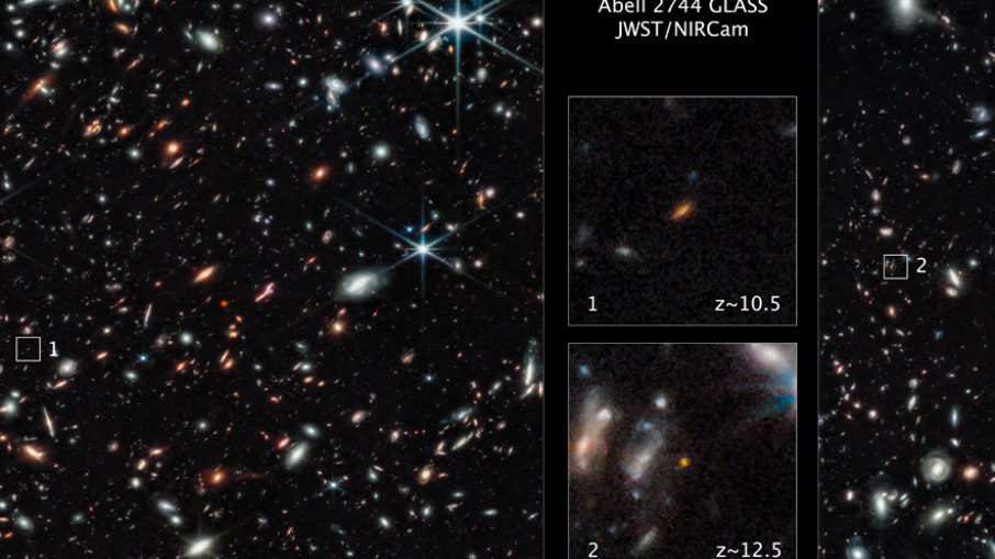 James Webb fotografa duas galáxias do universo primordial