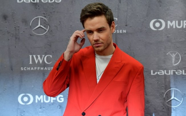 O músico britânico Liam Payne posa no tapete vermelho durante o Laureus World Sports Awards em Berlim, 17 de fevereiro de 2020