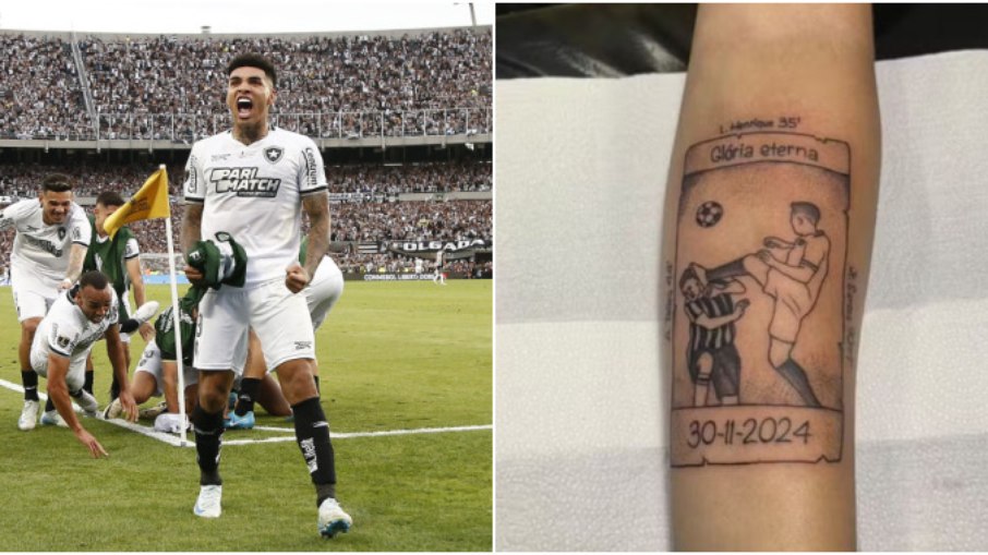 Torcedor Botafogo tatuou lance da expulsão de Gregore