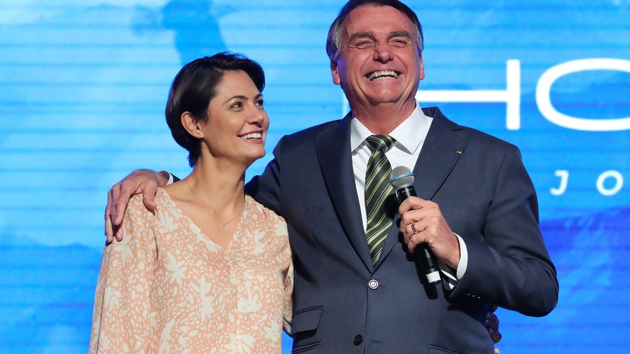 Presidente da República, Jair Bolsonaro durante Conferência Modeladas com Michelle Bolsonaro