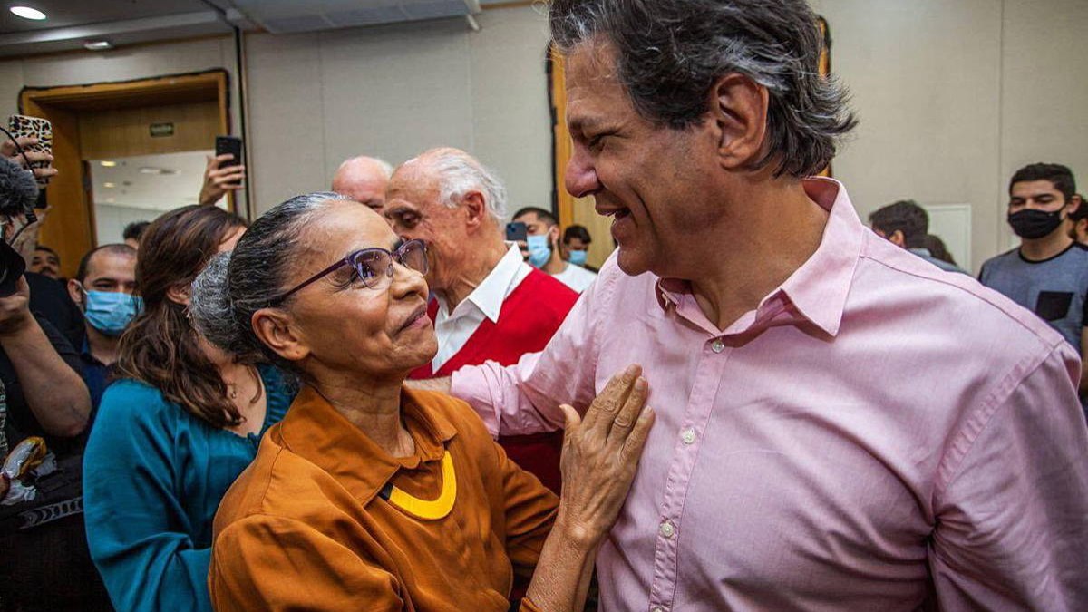 Fernando Haddad e Marina Silva