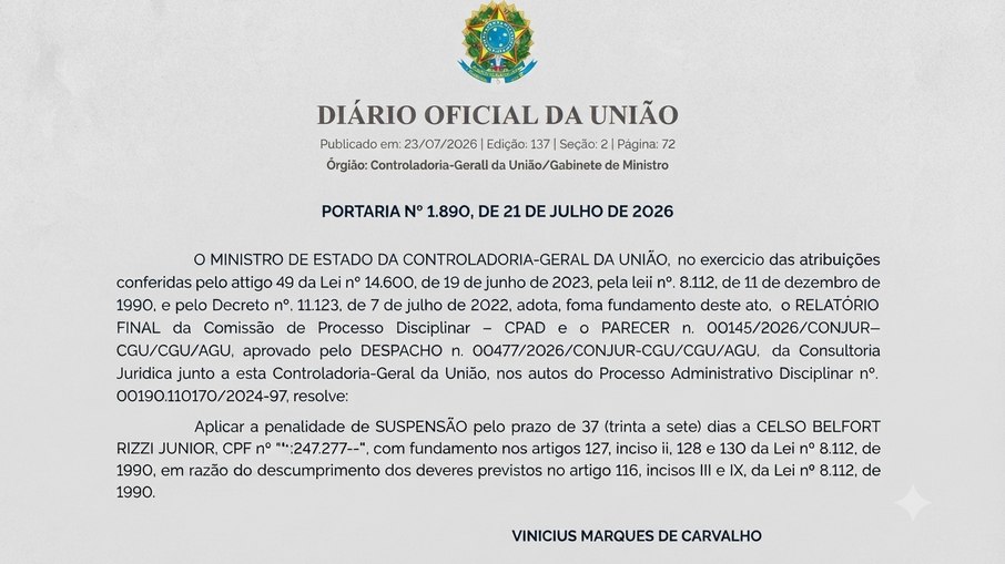 Servidor suspenso por fraudar vacinação 