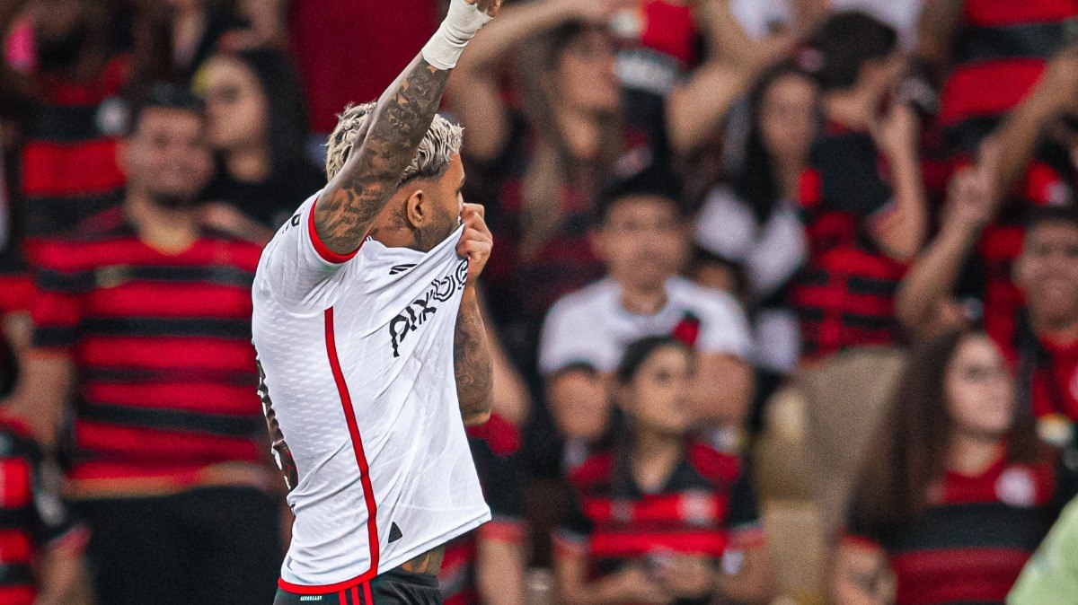 Gabigol no jogo contra o Vasco