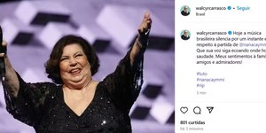 Famosos lamentam a morte de Nana Caymmi