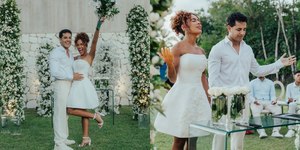 Sthe Matos e Kevi Jonny se casam horas após batismo