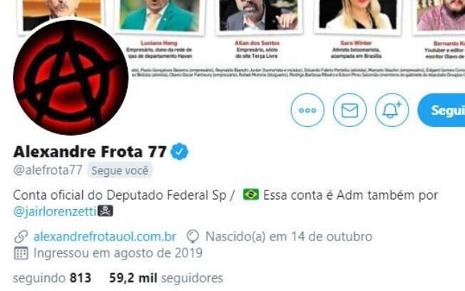 Frota mudou sua foto de perfil no Twitter nesta quinta (28)