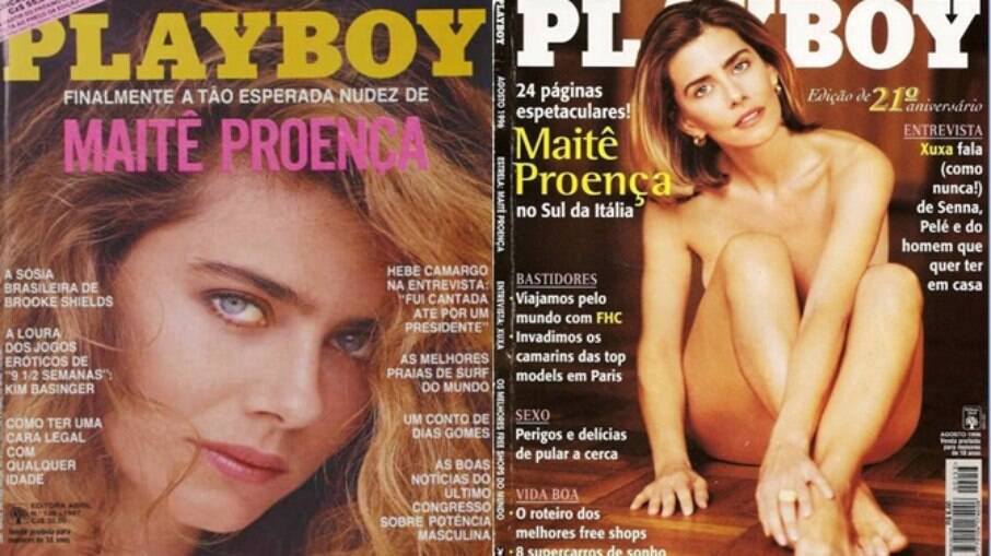 Atriz Maitê Proença foi capa da revista 'Playboy' pela primeira vez em 1987 e depois em 1996
