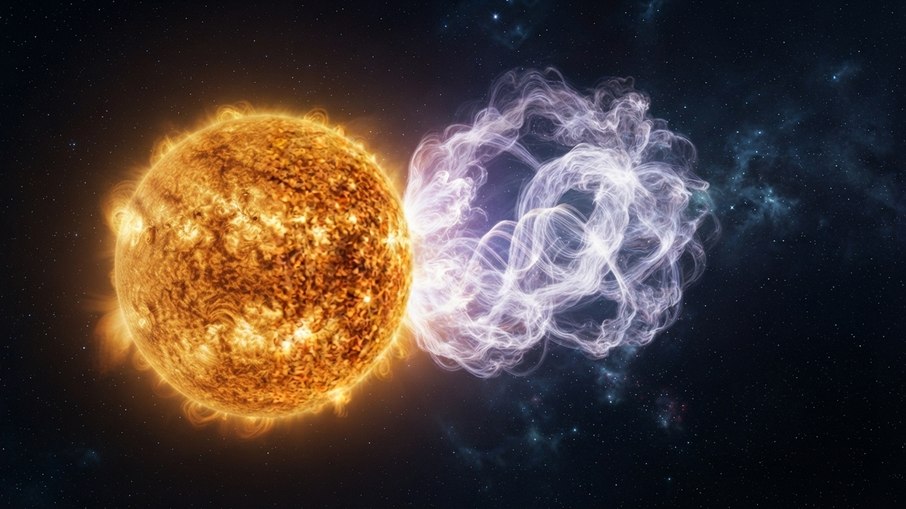 Sol gera uma explosão de energia, partículas e campos magnéticos