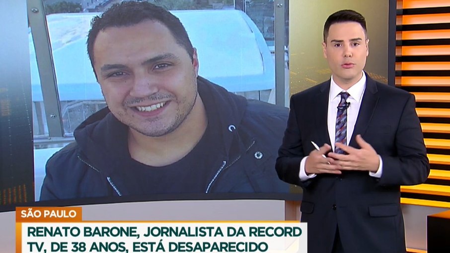 Renato Barone está desaparecido; ele é chefe de reportagem do Cidade Alerta
