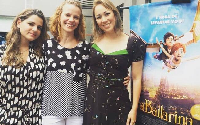 Flávia Viana, uma das autoras da coluna que receberá a homenagem, ao lado da bailarina Priscilla Yokoi e Lilian Marrul