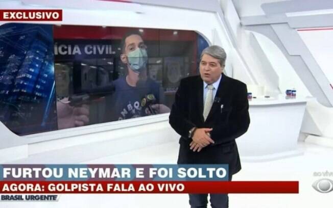 Golpista leva 'enquadrada' de Datena e pede desculpa por furtar Neymar: 'Estou arrependido'