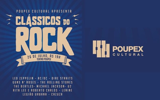 POUPEX Cultural apresenta uma releitura dos clássicos do rock