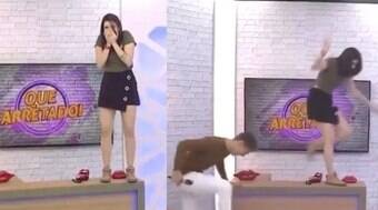 Baratas invadem estúdio e apresentadora se desespera ao vivo