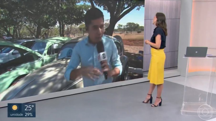 Vídeo: repórter da Globo comete gafe ao vivo: 'Horário de p*ca'