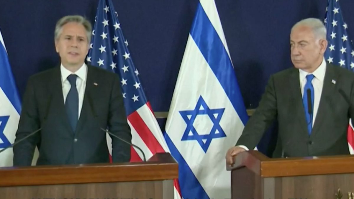 Antony Blinken e Benjamin Netanyahu 