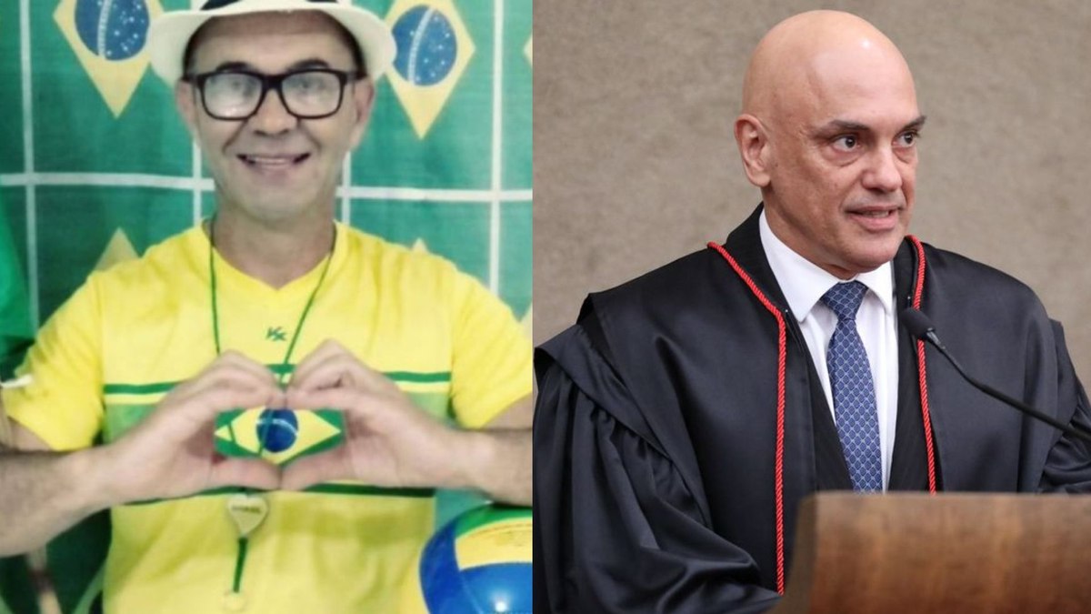 Francisco Wanderlei Luiz (E) queria matar o ministro do STF Alexandre de Moraes (D)