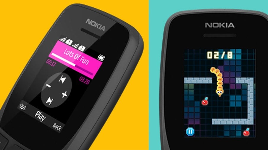 Celular Nokia 110 com MP3 e jogos 