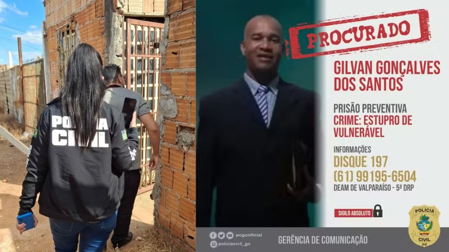 Polícia Civil fez buscas na casa do pastor; ele é considerado foragido Polícia Civil fez buscas na casa do pastor; ele é considerado foragido