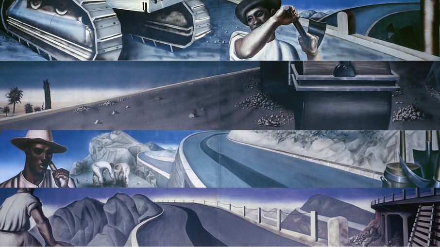Obras de Candido Portinari que ocupavam o Monumento Rodoviário Belvedere 