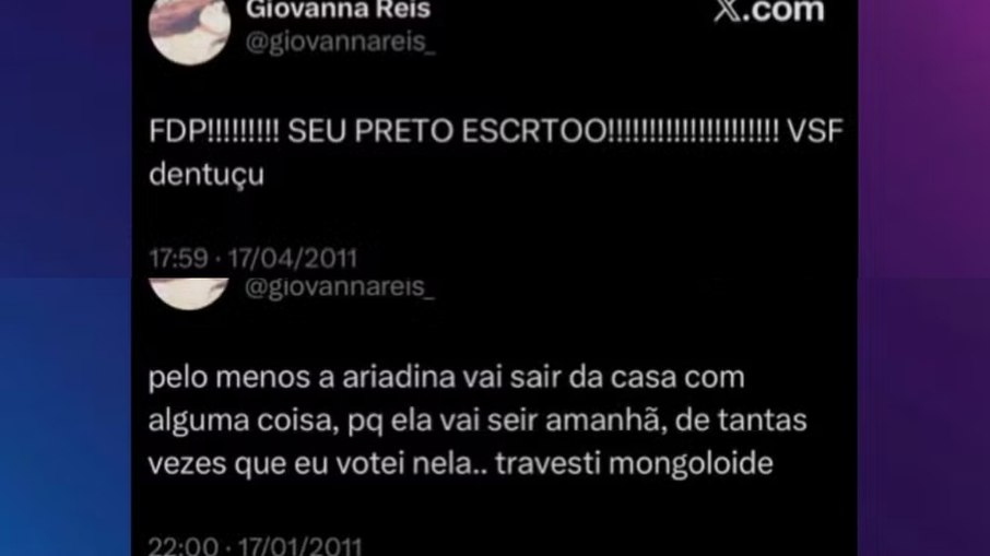 Giovanna Reis chama atenção com mensagens preconceituosas
