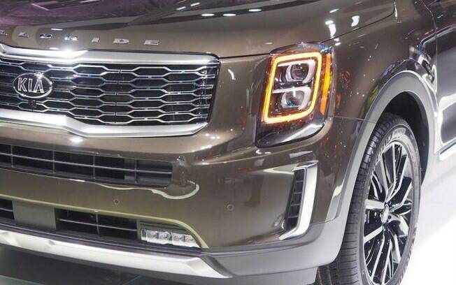 Picape média da Kia poderá ter linhas baseadas no SUV Telluride mostrado em janeiro durante o Salão de Detroit (EUA)