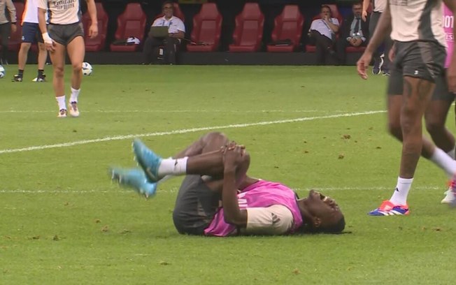 Momento da lesão de Camavinga antes da decisão da Supercopa 