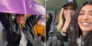 Na Espanha pela 4ª vez, Virginia Fonseca assiste jogo de Vini Jr.