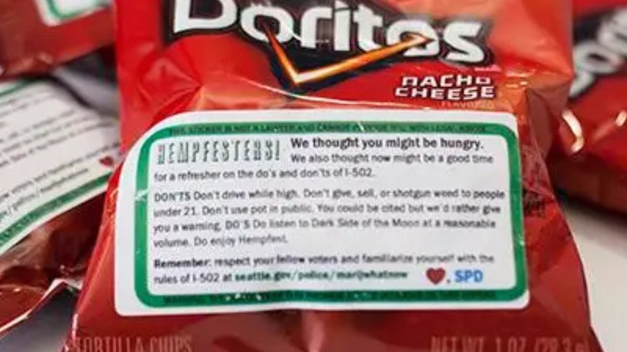Doritos com dicas de uso da maconha Doritos com dicas de uso da maconha
