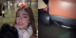 Vídeo: Melody fica presa em carro durante enchente no Rio