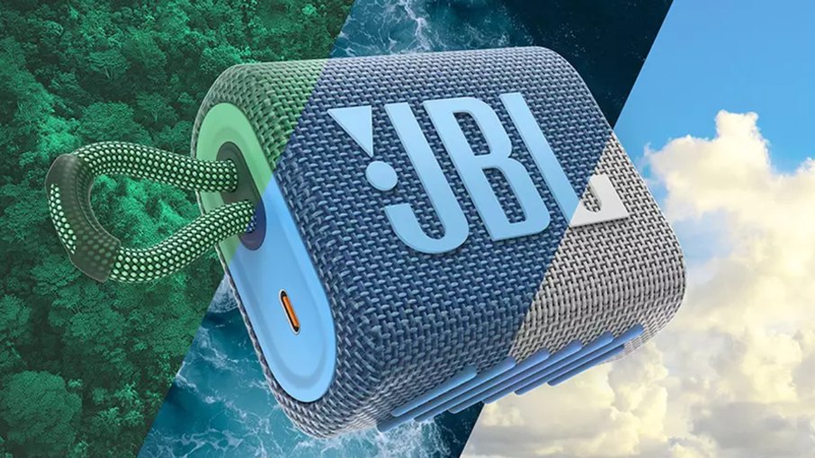 A JBL GO 3 é à prova d'água e perfeita para uso pessoal