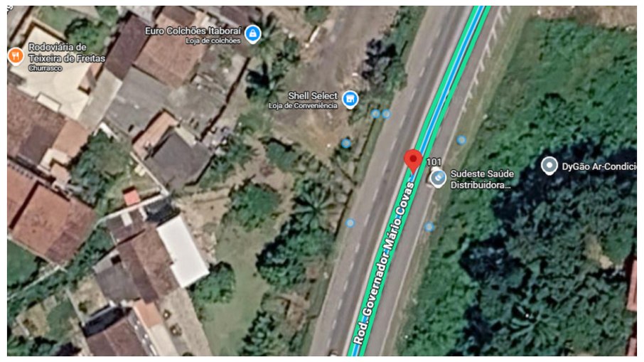 Local do acidente que vitimou o casal