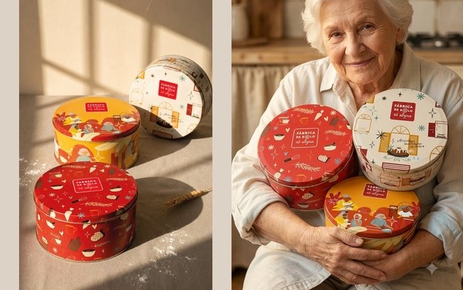 Vó Alzira traz latas colecionáveis para o Dia das Avós