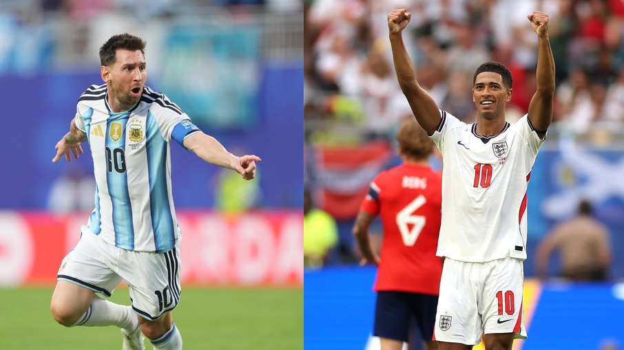 Argentina e Inglaterra - semifinal da Copa do Mundo de 2026