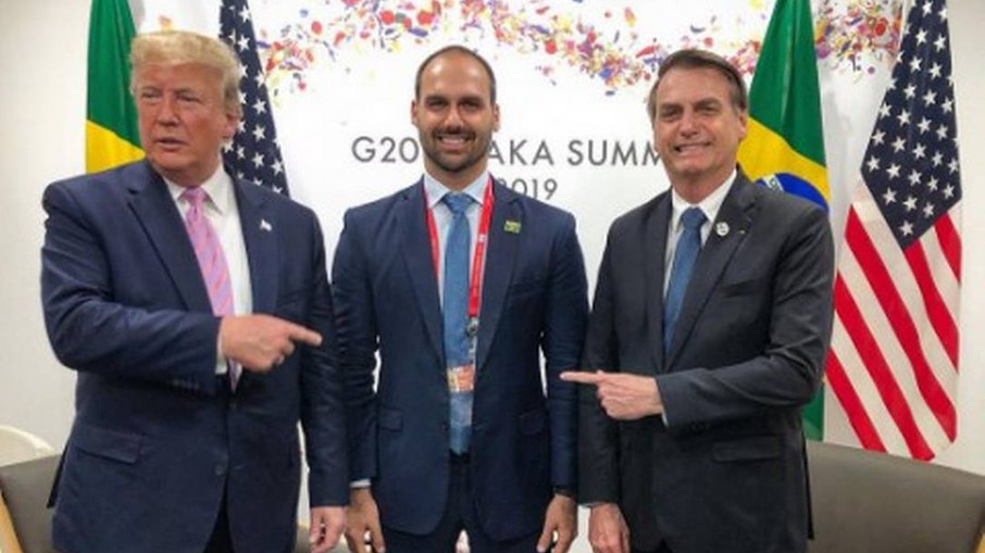 Trump, Eduardo e Bolsonaro Trump, Eduardo e Bolsonaro