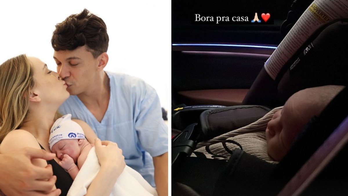 Tata e Cocielo saem com o filho da maternidade e revelam perrengue