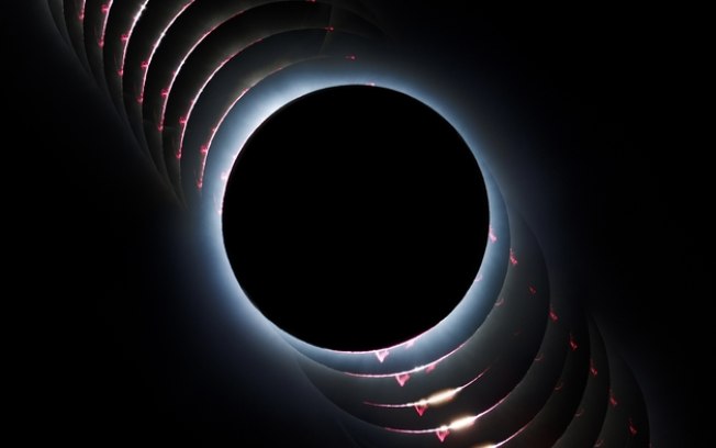Destaque da NASA: pontos brilhantes no eclipse solar são foto astronômica do dia