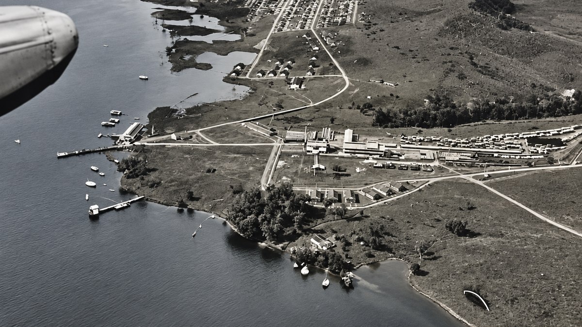 Vista aérea de Fordlândia em 1934