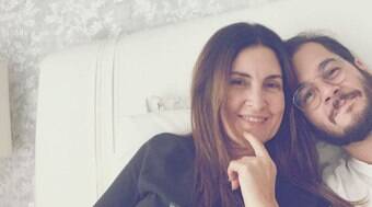 Túlio Gadêlha posta foto com Fátima Bernardes após cirurgia por câncer