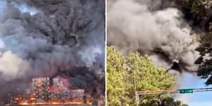 VÍDEO: incêndio acontece em indústria de Guarulhos; voos seguem